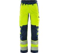 Fristads Pantalon stretch haute visibilité classe 2 2712 PLU jaune haute visibilité/marine C66