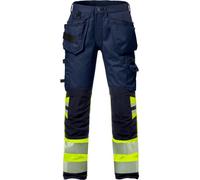 Fristads Pantalon stretch haute visibilité pour artisans, cl. 1 2706 PLU jaune de sécurité/marine C56