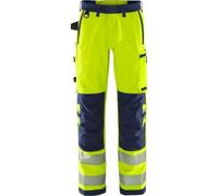 Fristads Pantalon stretch High Vis Green cl. 2 2645 GSTP Jaune de sécurité/Marine C56