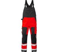 Fristads Salopette de sécurité haute visibilité Cl. 2 1015 PLU Rouge de sécurité/Noir C156