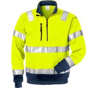 Fristads Sweat-shirt haute visibilité à fermeture éclair cl. 3 728 SHV jaune haute visibilité/marine XL