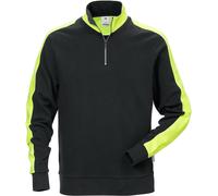 Fristads Sweatshirt mit fermeture éclair courterschluss 7449 RTS Noir 3XL
