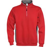 Fristads Sweatshirt mit halbem Zipper Acode Sweatshirt zippé 1705 DF Rouge XXL
