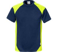 Fristads T-shirt 7046 THV Marine/Vigilance-Jaune 3XL