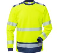 Fristads T-shirt de sécurité haute visibilité T-shirt manches longues KL. 3 7724 THV Haute visibilité-Jaune/Marine L