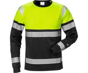 Fristads T-shirt haute visibilité T-shirt manches longues Cl. 1 7519 THV jaune/noir de sécurité S
