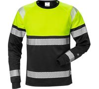 Fristads T-shirt haute visibilité T-shirt manches longues Cl. 1 7519 THV jaune/noir de sécurité XXL