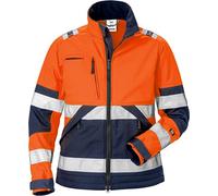 Fristads Workwear 125023 Veste haute visibilité pour femme Classe 2, Orange haute visibilité - Bleu marine., L
