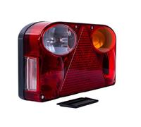 Fristom Feu arrière FT-088 droit 12V à 6 fonctions connecteur baïonnette 5 broches 238x138x55mm ampoules compatibilité standard bloc optique robuste pour remorque camion tracteur