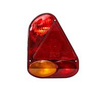 Fristom Feu arrière FT-77 droit à cinq fonctions avec feu stop clignotant antibrouillard et réflecteur 12V 24V passe fil en caoutchouc signalisation pour remorque et camion