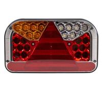 FRISTOM Feu arrière LED FT-170 gauche 12-36V IP68 E9 CEM position stop clignotant antibrouillard éclairage de plaque réflecteur bloc optique robuste pour remorque camion auto