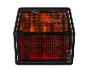 FRISTOM Feu arrière LED FT-222 universel gauche droit 12V IP68 E9 CEM position stop clignotant éclairage de plaque bloc optique très compact et robuste pour remorque camion