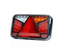 FRISTOM Feu arrière LED FT-370 Canbus droit 12V à 7 fonctions baïonnette 6 broches 240x140x53mm IP68 signalisation routière anti erreur bloc optique robuste pour remorque camion