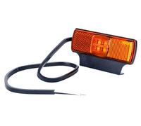 Fristom Feu de gabarit LED FT-017 orange 12-24V position latérale support coudé câble plat 0,5m E9 CEM boîtier résistant lampe de contour pour remorque camion machine engin