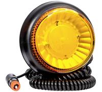Fristom Gyrophare FT-101 DF LED MAG M78 12 V, 24 V, 36 V avec fiche DIn (12 mm), via réseau de bord pied magnétique orange