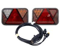 FRISTOM Kit déclairage FT-270 LED avec Faisceau Mantes 4m Prise 7 Broches 12V connecteurs baïonnette Feux arrière Gauche et Droit Set Complet pour remorque Plateau Utilitaire