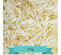 Frisure Papier Déchiqueté - Creative Deco - 1kg - Kraft Crème - Papier Cadeau - Remplissage Boite Cadeau