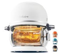 Fritaire - Air fryer. Friteuse à air en verre autonettoyante d'une capacité de 4,8 L avec système de chauffage par convection Vortex Whirlwind (Blanc)