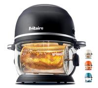 Fritaire - Air fryer. Friteuse à air en verre autonettoyante d'une capacité de 4,8 L avec système de chauffage par convection Vortex Whirlwind (Noir) F