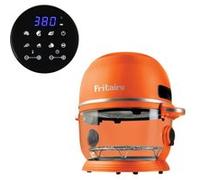 Fritaire - Air fryer. Friteuse à air en verre autonettoyante d'une capacité de 4,8 L avec système de chauffage par convection Vortex Whirlwind (Orange)