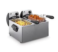 Fritel Friteuse FR 1355 Duo - Friteuse double - 2 x 3L - 2 x 2200W - Couvercle anti-poussière - 2 à 8 pers. - Huile uniquement
