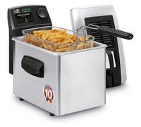 FRITEL Friteuse Frytastic® 5371 - 4 L - 3200 W - Numérique - Filtre + Fenêtre de visualisation - 3 à 5 personnes - Zone froide - Huile + Graisse solide Gris G