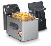 FRITEL Friteuse Turbo SF® 4050 - Friteuse / Friteuse à immersion - 2 L - 2000 W - Couvercle anti-poussière - 1 à 2 personnes - Huile + graisse solide Argent G