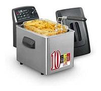 FRITEL Friteuse Turbo SF® 4350 - 4 L - 2800 W - Couvercle anti-poussière - 3 à 5 personnes - Huile + graisse solide Gris G