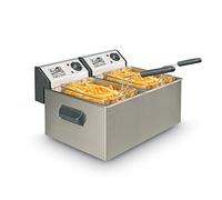 Fritel Profi 3855 Duo - Friteuse professionnelle - 2x 5L - Couvercle anti-poussière - Huile + graisse solide