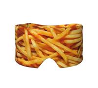 Frites Burger Fast Food,Masque pour les yeux bloquant la lumière Cache-yeux et cache-oreilles pour le sommeil