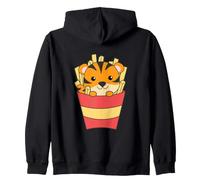 Frites De Tigre Mignon Petit Animal De Dessin Animé Fast Sweat à Capuche