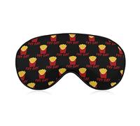 Frites jour drôle frites jeu de mots masque de sommeil nuit couverture oeil pour femmes hommes BlockLight pour avion voyage sieste sangle réglable