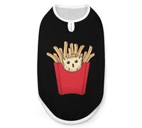 Frites Pommes de Terre Fantôme Vêtements pour Chiens et Chats T-Shirt d'été Gilet Graphique Débardeur sans Manches pour Animaux de Compagnie