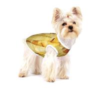 Frites,T-Shirt sans Manches en Coton pour Animaux de Compagnie, Gilet Respirant, Extensible et Doux,M