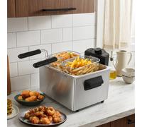 Arthur Martin Friteuse électrique AMPFH50 – 5 L, 3 paniers, 190°C, 2000 W