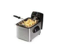 DOMO Friteuse électrique inox DO464FR – 3 L, 2200 W – Argent/Noir