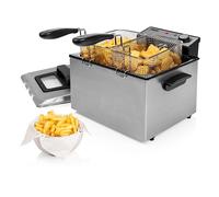 Friteuse Princess 185000 - Habillage en Acier Inoxydable - 3270 W - 5 L - 33 X 18,5 X 36 cm - Métal