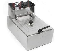 friteuse 6L avec contrôle de température et panier à friture en acier inoxydable Gastro Friteuse électrique monocylindre