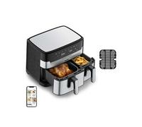 Tefal Dual Easy Fry & Grill EY905D Double 8,3 L Autonome 2700 W Friteuse d’air chaud Acier inoxydable