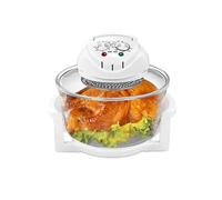 Friteuse à air 12 L, 1400 W, four électrique sans huile, avec commandes tactiles, panier antiadhésif et fenêtre visible, format familial(Silver)