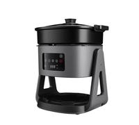 Friteuse à air 1500 W de grande capacité en acier inoxydable avec verre borosilicate - Parfaite pour la cuisine familiale et extérieure