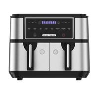 Friteuse à Air 2 Tiroirs 9L - ICEAGLE - Friteuse Snas Huile avec Intérieur en Métal - Air Fryer - 2600W - 8 Programmes, Recettes