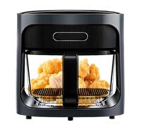 Friteuse à Air 6l, 1200w Freidora Aire Cristal Avec écran Led, 7 Modes De Cuisson Préprogrammés, Réglage De La Température, Vue Panoramique, Protection Contre Les Coupures De Courant