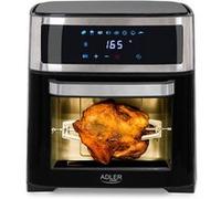 Friteuse à air 8 en 1, Four Airfryer à convection - Adler AD6309 13 litres - Puiss. Max. 2500W - Ensemble de rôtisserie, Panier