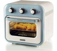 Ariete Vintage, 4632 Friteuse et Four 2en1, Capacité 16 L, Paniers et Rôtisserie en Acier Inoxydable, Température jusqu'à 230°, Minuterie 60 minutes, Double Verre, 1400W, Bleu Clair