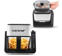Friteuse à air avec gril - NUTRICHEF - NutriChef Airfryer - 1500 W - 4 L + gril 1 2 L - 8 programmes