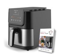 Friteuse à air Boston Tech Master Fryer 5L, 1500W, 5 programmes, écran LED, tactile, temp réglable, panier céramique sans PFAS.
