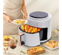 friteuse à air chaud 8L Friteuse 1400W Friteuse multifonctionnelle avec écran tactile LED numérique blanc
