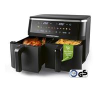 Friteuse à air chaud à double chambre GOURMETmaxx - 2 x 4,5 L |Friteuse avec écran tactile LED, icônes couleur | Friteuse à air chaud 2 chambres avec 12 programmes