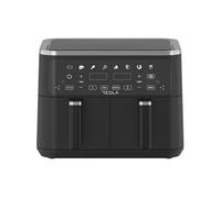 TESLA Friteuse à air chaud AF900BSD 2x4,5L 2400W 2 paniers 8 programmes panneau tactile Noir